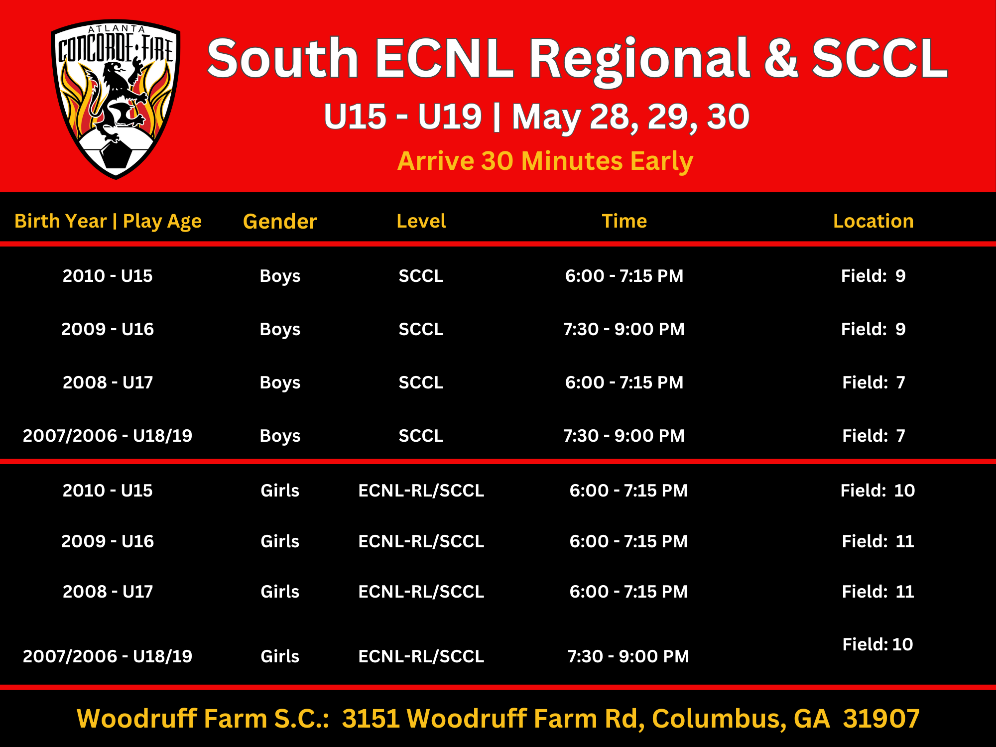 20242025 Tryouts Concorde Fire Soccer Club